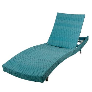 Imagem de Espreguiçadeira Em Alumínio Com 6 Regulagens Azul Turquesa