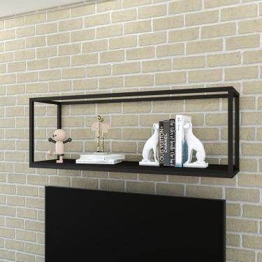 Imagem de Nicho Aéreo Estilo Industrial 120Cm Active Yescasa Preto Onix