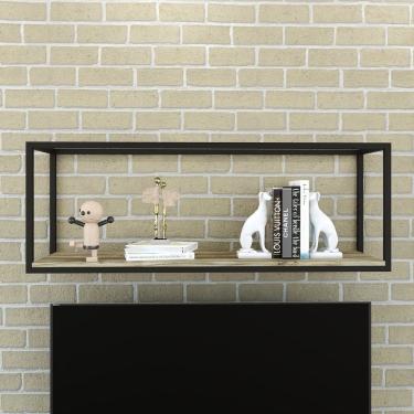 Imagem de Nicho Aéreo Estilo Industrial 120Cm Active Yescasa Carvalho