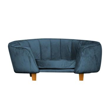 Imagem de Poltrona Cama Caminha Pet Laddi Veludo Azul Marinho Dvinn Azul Marinho