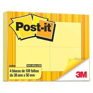 Imagem de Post-it 653 Amarelo 38x50 3m C/04