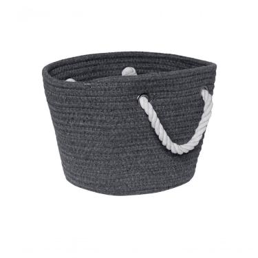 Imagem de Cesto Square Gist Cotton Grey Com Alça 22 Cm Mimo Style