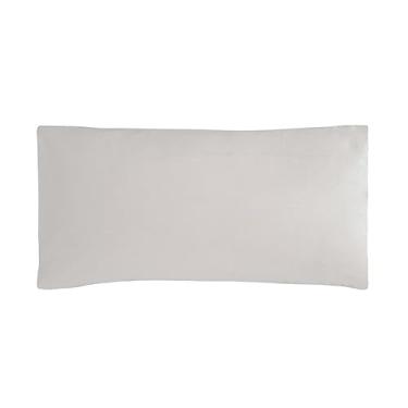 Imagem de Fronha Avulsa King 50x90cm Percal 200 Fios 100% Algodão Branca Arrumadinho Enxovais