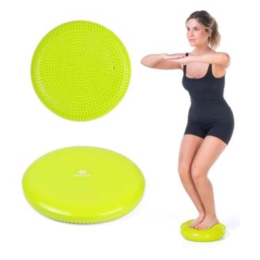 Imagem de Almofada Disco Equilíbrio Inflável Yoga Pilates Fisioterapia Treino Fortalecimento e Equilibrio