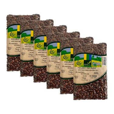 Imagem de Kit 6X: Feijão Rajado Orgânico Coopernatural 1kg