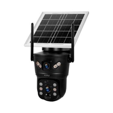 Imagem de Câmera Solar Externa À Prova D'água 6MP 4G SIM WiFi Lente Dupla CCTV V