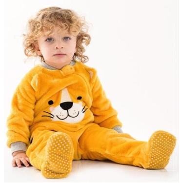 Imagem de Macacão em Fleece Infantil Gatinho Laranja - empire of kids, 4 anos