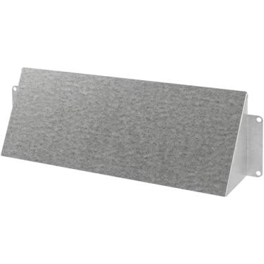 Imagem de Tampa de ventilação de aço galvanizado 25,4 cm x 7,6 cm - Defletor de chuva de escape/entrada de duto - Proteção à prova de intempéries para sistemas de ventilação aberta - Exaustor de ventilação
