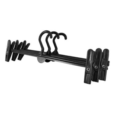 Imagem de Cabides para Roupas, Kit com 24 Unidades Bem Reforçados, para Saias, Calças e Shorts + Presilha Reforçado Resistente e Ajustavel