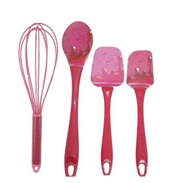 Imagem de Kit Utensílios Fuê Colher e Espátulas em Silicone Flexível Ideal para 