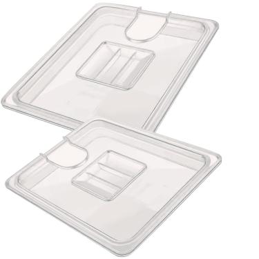 Imagem de Kit 2 Tampa Cuba Gastronômica Acrílico Gn 1/6 Profissional