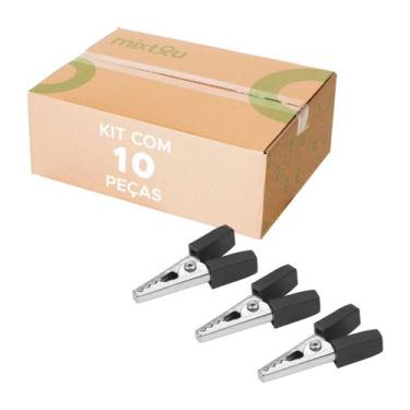 Imagem de Kit 10 Garra Jacaré Jacarezinho Semi Isolada Preto (3 cm) - GREEN