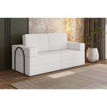 Imagem de Sofá Cama para Sala de Estar Modular 2 Lugares Magic Branco