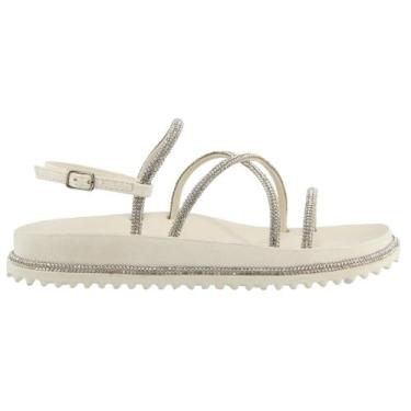 Imagem de Sandália Papete  Feminina Flatform Brilho Strass - Outlet Monteiro, Of