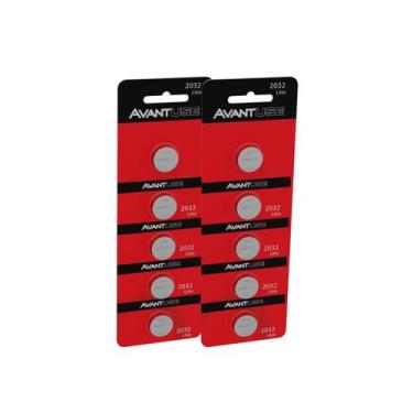 Imagem de kit 10 Baterias Lítio 2032 3v Tipo Moeda Cod: 408270014-2 Avant Use