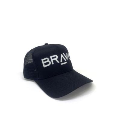 Imagem de Boné Bravo Preto com Branco