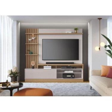 Imagem de Estante Home Theater Ambiente Maceió Freijó Off White  Colibri - COLIB