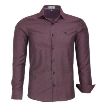 Imagem de Camisa Social Amil Masculina Slim Manga Longa Pigmentada Passa Fácil 1