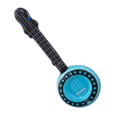 Imagem de KiBcsLic Banjo inflável, brinquedo de estrela do rock, instrumento musical leve e portátil, anos 80 e 90, para formatura