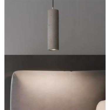 Imagem de Luz Pendente De Concreto Longa Moderna Industrial Ilha De Cozinha Luminária Led Sala De Jantar Cimento Pendurado Luz De Teto Ajustável Em Altura Para Quarto Sala De Estar Bar, Grey, 4 * 30 cm