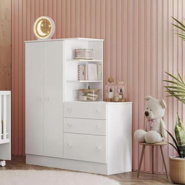 Imagem de Guarda-roupa Infantil Doce Sonho 2 Portas - 2 Cores - Q MOVI