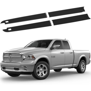 Imagem de LDETXY Tampas De Trilhos Laterais Da Cama Para Dodge Ram 1500 2009-2018 Com Cama De 5'7", Protetor De Capa De Trilho Lateral Direito E Esquerdo Da Cama Do Caminhão Com Furos Para Estacas Para Acessó