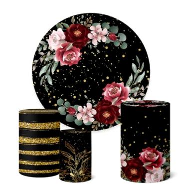 Imagem de Trio Capas Cilindro + Painel Sublimado 1,50m Flores (K1FLS056)