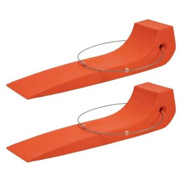 Imagem de Mytee Products (Pacote com 2) Patins de pneu para caminhão de reboque Reboque Rollback Transportador Segurança Laranja