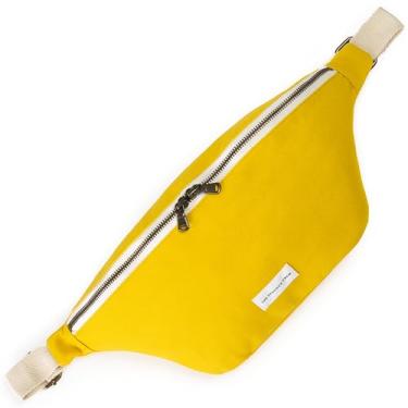 Imagem de The Peacock Crew Pochete – Bolsa tiracolo de algodão elegante para homens e mulheres – alça ajustável, zíper duplo – bolsa de ombro de tecido premium, Trekker ouro amarelo
