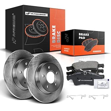 Imagem de A-Premium Kit De Rotores Freio A Disco Traseiros 10,67" (271 Mm) + Pastilhas Cerâmica Compatíveis Com Modelos Ford Selecionados - Focus 2012, 2013, 2014, 2015, 2016, 2017 E 2018, Conjunto 6 Peças