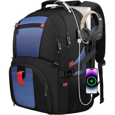 Imagem de Mochila de viagem Yamdeg Large 50L com laptop 17.3, azul escuro