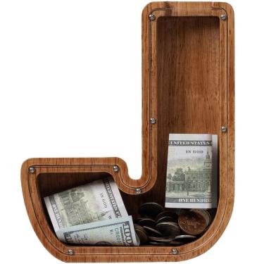 Imagem de Carta infantil extra grande de madeira para cofrinhos de 30 cm