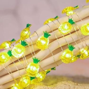 Imagem de SHANJIA Luzes de corda de fadas, 20 cm, cordão de luzes de Páscoa, fio de cobre, operado por bateria para quarto, varanda, jardim, festa DIY, decoração de casa (abacaxi-1)