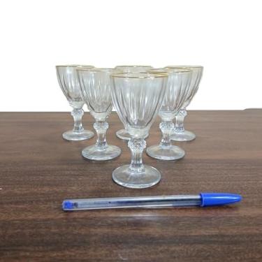 Imagem de Jogo 6 Taças Licor Vidro 55ml C/borda Dourada 10,5x5,5cm