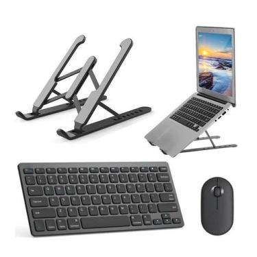 Imagem de Teclado, Mouse Bluetooth, Suporte Preto para Notebook Asus - BDNET