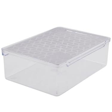 Imagem de Caixa Organizadora Multiúso Transparente com Tampa, P/Cápsulas Objetos, Decoração P/Casa Armário Cozinha Mesa, Material Resistente (Caixa Box Multiúso)