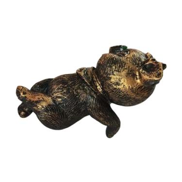 Imagem de IEUDNS Estatueta de animal de jardim, ornamento de mesa para gramado, escultura em miniatura para cerca, área externa, flores, canteiros e quintal, Porco