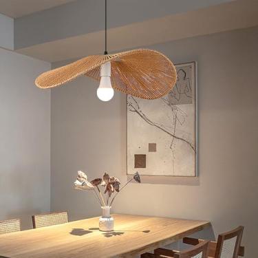 Imagem de OUFULA Estilo Industrial Retro Corda De Cânhamo Pendente Lâmpada Personalidade Criativa Internet Bar Café Restaurante Quarto Roupa Loja Balcão Bar Decoração Candelabro (K D50CM)