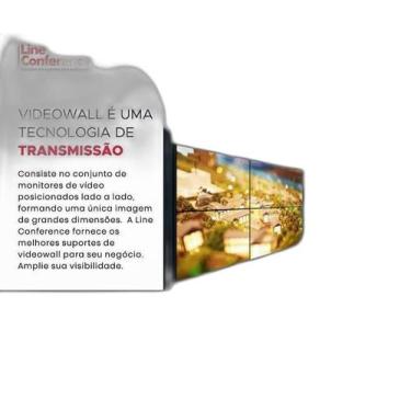 Imagem de 04 Suportes Videowall Sistema De Montagem Em Parede - Line Conference
