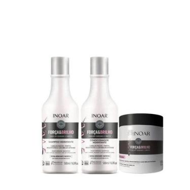 Imagem de Inoar Kit Força e Brilho 3 Produtos 500ml