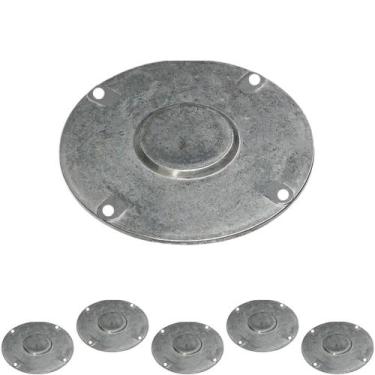 Imagem de 6 Tampa P/condulete Redondo Alumínio Medida 3/4 Sieg