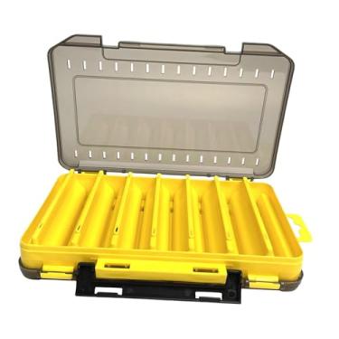 Imagem de menolana Caixa de pesca de dupla face Box Multifuncional Armazenamento de Armazenamento de Armazenamento de Armazenamento de Armazenamento de Armazenamento de, Amarelo
