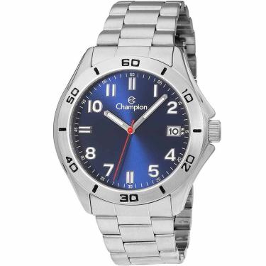 Imagem de Relógio CHAMPION masculino analógico prata azul CA31426F