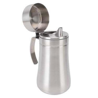 Imagem de Asixxsix Garrafa de Dispensador de Azeite, Dispensador de óleo de Aço Inoxidável, Panela de óleo de Salada de Salada de óleo à Prova de Vazamento Com Tampa, óleo de Cozinha (500ML)