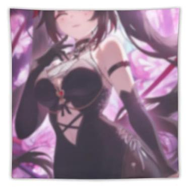 Imagem de LIEGBMEU Sexy Bikini Hot Anime Girl Tapeçaria 152.4 cm x 152.4 cm Interior Exterior Wall Quilt Art Decoração de Tapeçaria Caprichosa, AF199