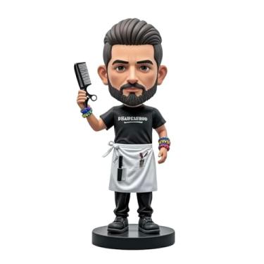 Imagem de Barbeiro masculino personalizado em avental ousado – sob medida para artistas de cabelo modernos, ideal para presentear estilistas ou enfeitar exibições modernas de salão