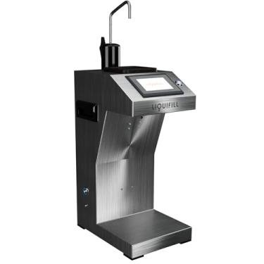 Imagem de Liquifill Sistema profissional de dispensador de enchimento de líquidos, tela sensível ao toque, máquina de recarga de garrafas, aço inoxidável, sistema de grau comercial para hotéis e hotelaria