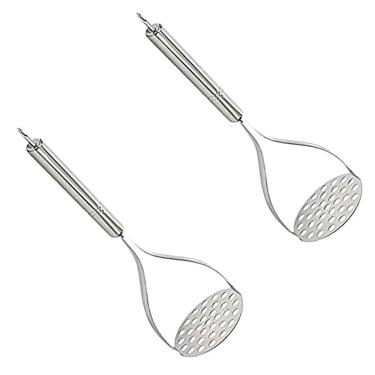 Imagem de Kit 2 Amassador Espremedor De Batatas Purê Inox Cabo