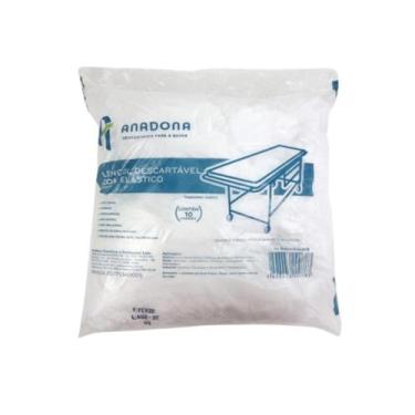 Imagem de Lençol Descartável Tnt Com Elástico Para Maca 90cmX2m Com 10 - Anadona