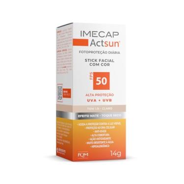 Imagem de Imecap Actsun FPS 50 14g – Protetor Solar Facial em Bastão com Cor 1.0 Claro